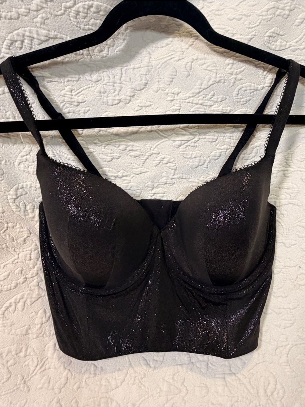 VS Black Shimmer Longline Bra Top - Women Intimates & Sleepwear
